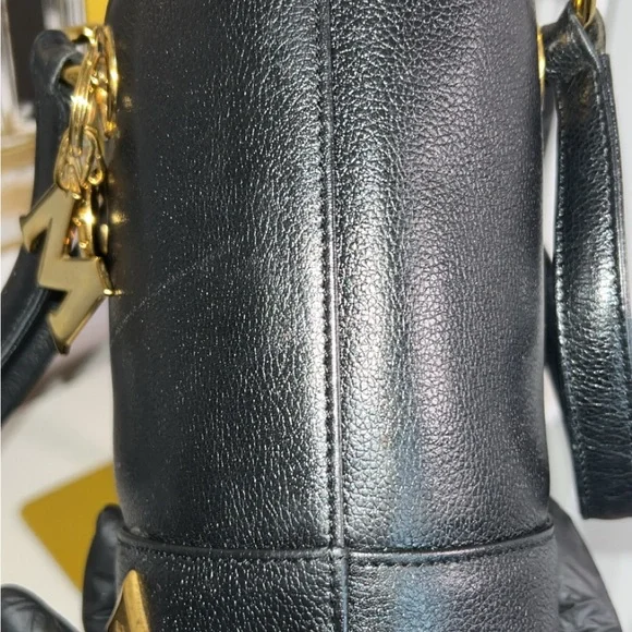 MCM Black Leather Mini Bucket Tote with Gold Hardware - Picture 11 of 11